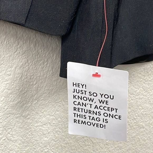 NWT Topshop Tailored Slim Fitting Blazer Black Business Menswear Sz 8 - Picture 15 of 15